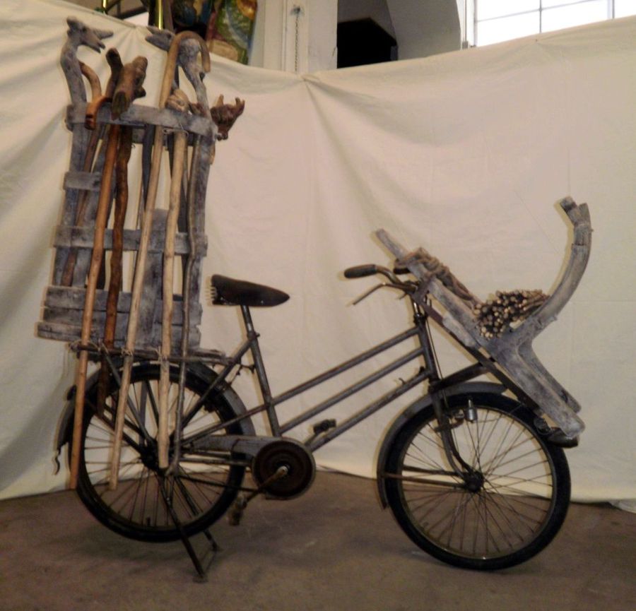 Bicicletta venditore bastoni